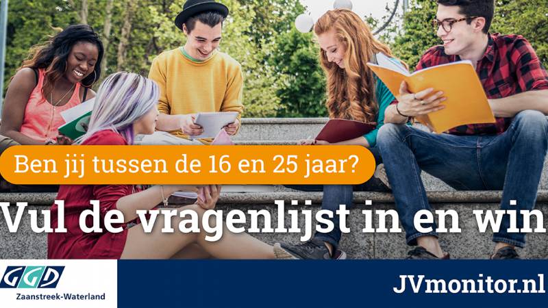 GGD Zaanstreek-Waterland zoekt ruim 2.500 jongvolwassenen voor invullen online vragenlijst!