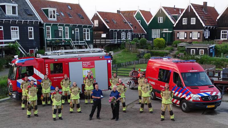 Hilda Raasing neemt afscheid van Brandweerpost Marken