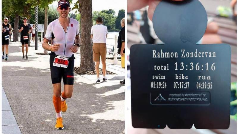 Rahmon Zondervan voltooit 'Ironman' in 13 1/2 uur