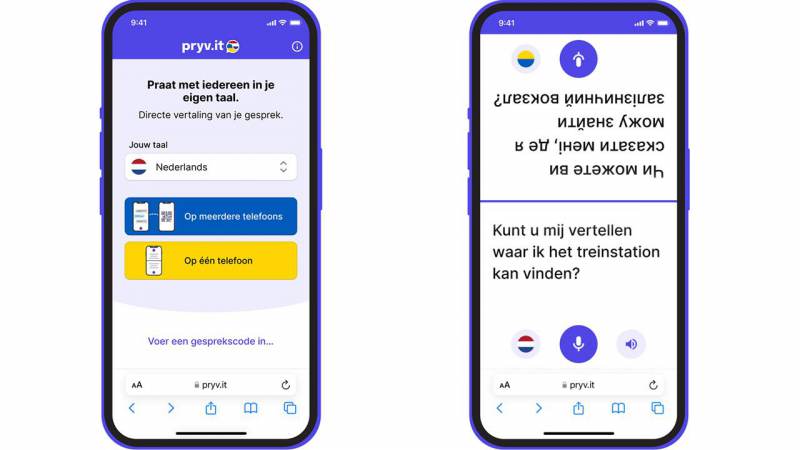 AppMachine lanceert Pryv.it, de online realtime tolk voor Oekraïense vluchtelingen