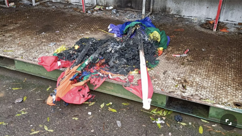 Regenboogvlag verbrand in Monnickendam teruggevonden: 