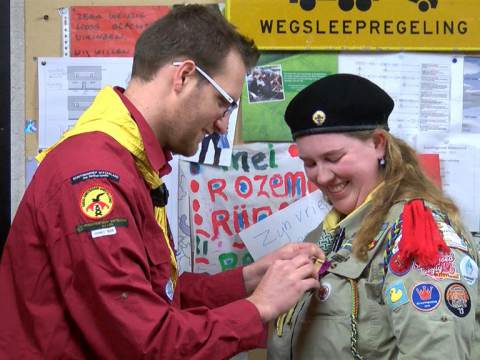 Scoutinggroep Waterland haalt Vredeslicht op in Utrecht