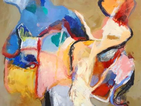 Tentoonstelling in Zuiderwoude met abstracte en expressionistische schilderijen van Frits Heimans