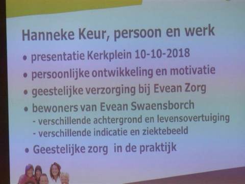 Interessante lezing van Hanneke Keur, geestelijk verzorger van Swaensborch