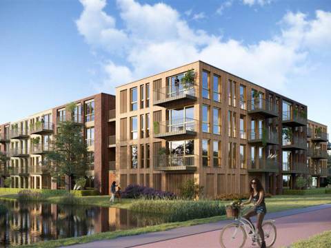 Massief houten appartementen M’DAM 100% verkocht