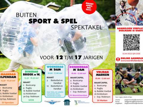 Buiten Sport & Spel Spektakel voor jeugd van 12 t/m 17 jaar
