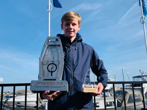 Niels Brandt wint '31e International Optispring Regatta' in Zeeland