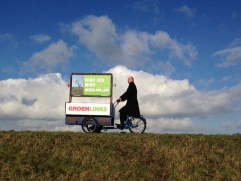 Vincent koerst 1000 kilometer met de bakfiets door Noord-Holland